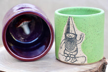 Load image into Gallery viewer, Matte Green, Snowboarding Gnome Tumbler
