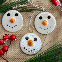 Load image into Gallery viewer, Iridescent Snowman Ornament