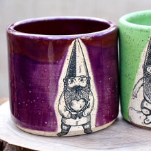 Load image into Gallery viewer, Purple Tumbler with a Gnome Holding a Heart