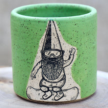 Load image into Gallery viewer, Matte Green, Snowboarding Gnome Tumbler