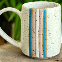 Load image into Gallery viewer, Speckled White Trans Pride Mug