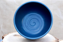 Load image into Gallery viewer, Matte Blue, Moth Carved Bowl