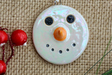 Load image into Gallery viewer, Iridescent Snowman Ornament