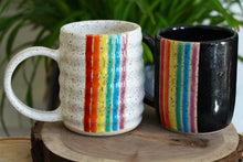 Load image into Gallery viewer, Speckled White Wavy Rainbow Mug
