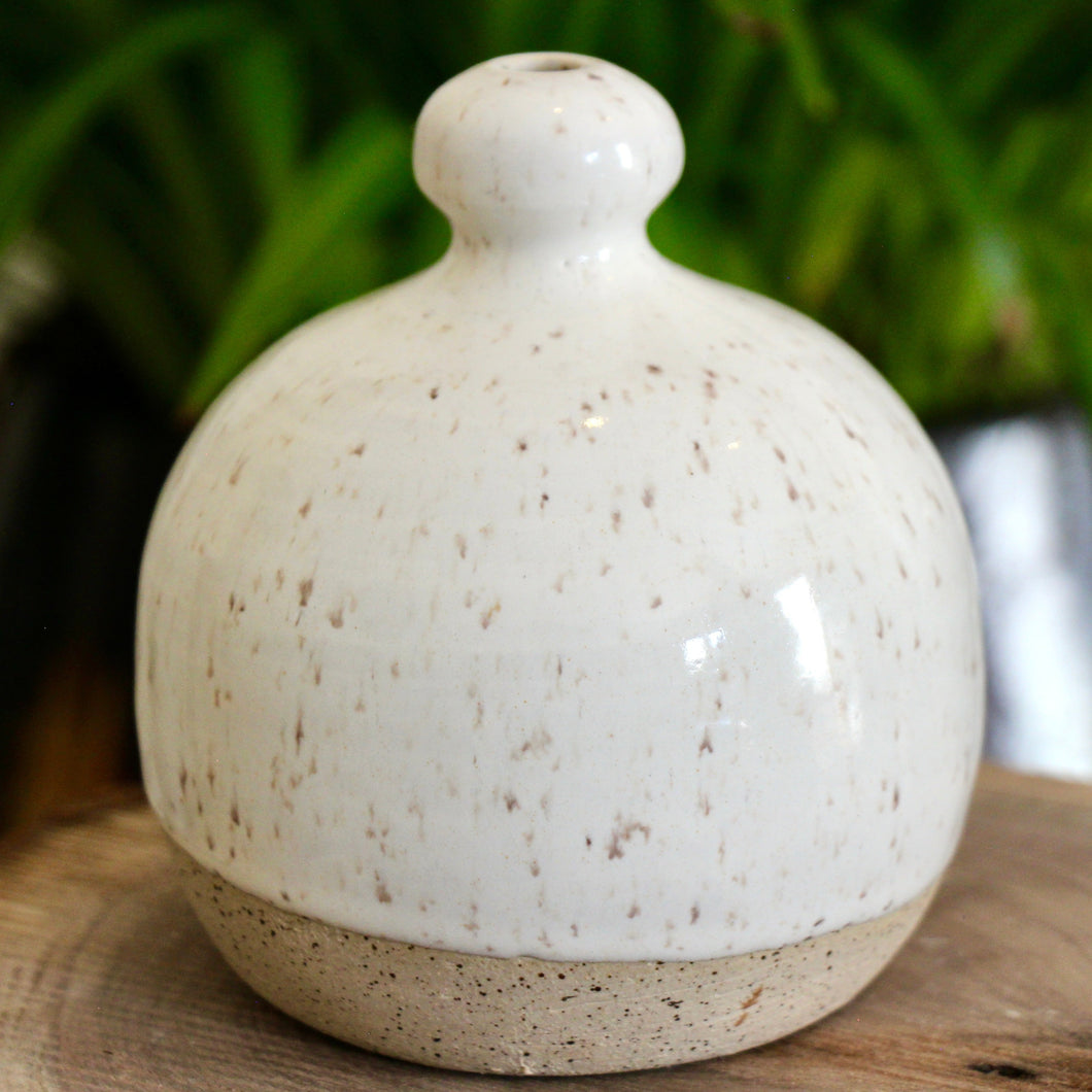 White Speckled Watering Jug