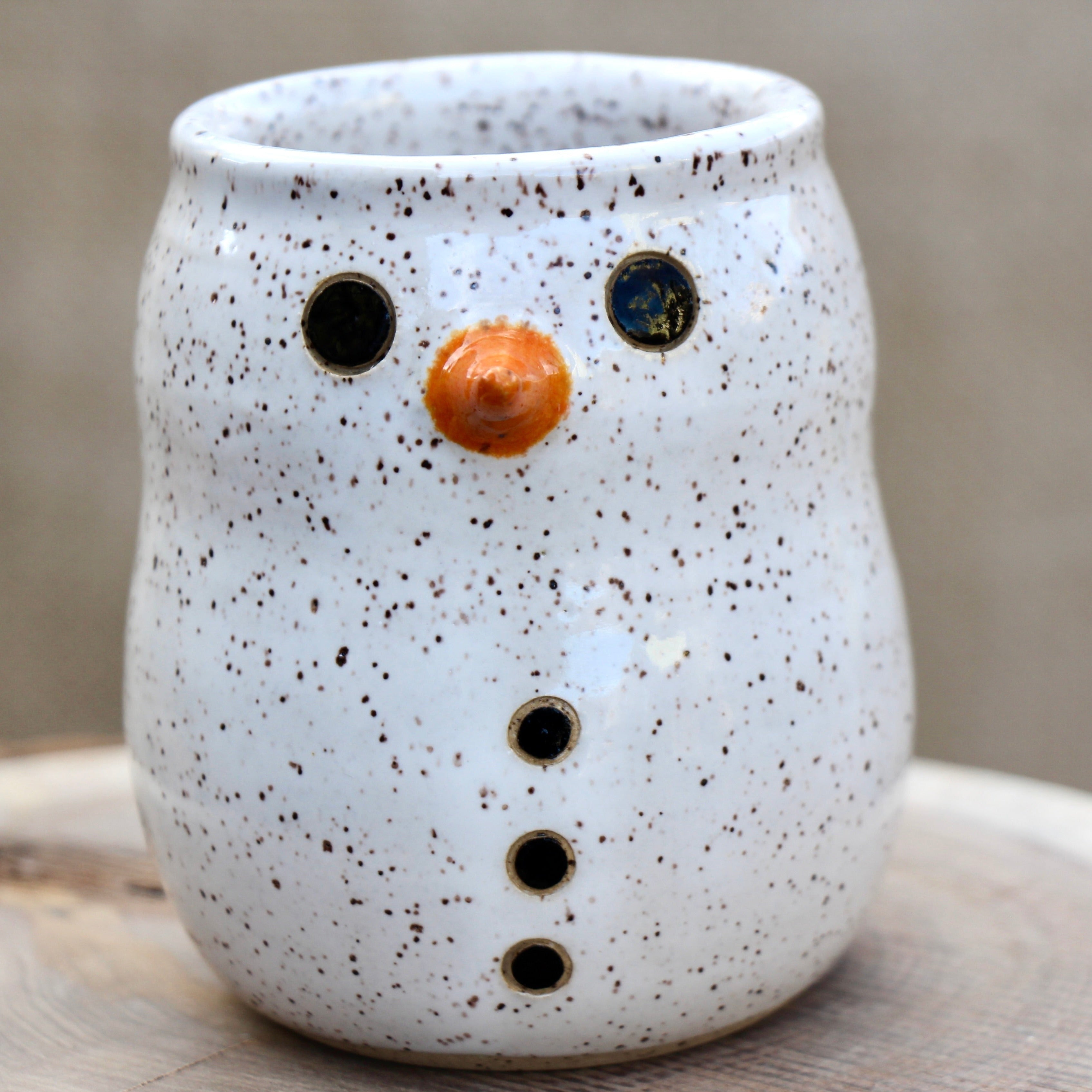 Speckled Snowman Tumbler – MTN Goddess Ceramics