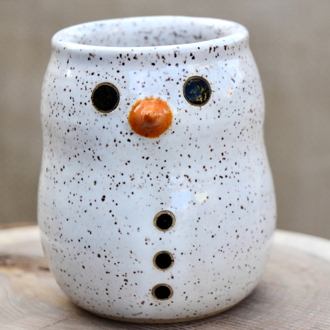 Speckled Snowman Tumbler