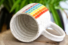 Load image into Gallery viewer, Speckled White Wavy Rainbow Mug

