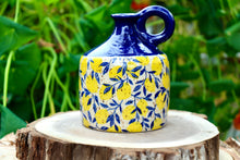Load image into Gallery viewer, Cobalt Blue Lemon Branch Watering Jug
